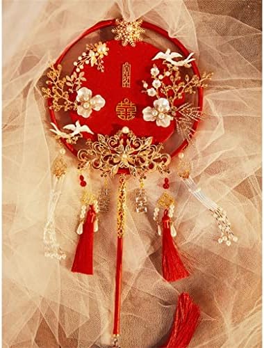 חתונה סינית של Liruxun xiuhe יד מחזיקה מעריץ קבוצת פרחים נשואה נשואה מאוורר שמח סיים מעריץ