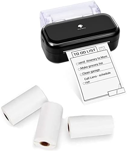Phomemo M03 הערות מדפסת מדפסת מדפסת מדפסת מדפסת מדפסת Bluetooth מדפסת ניידת ניידת מדפסת ניידת עם 3 אינץ 'נייר תרמי לבן תואם ל- iOS + Android עבור pH