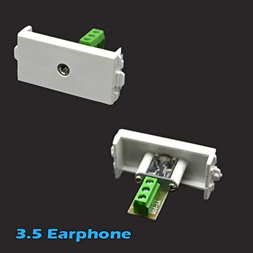 צלחת קיר עם 2 x 3.5 אוזניות + 2.1A ממשק מטען USB ממשק מקש אבן מפתח מחברי שקע שקע שקע לבן דקורטיביים דקורטיביים מכשיר מכשיר מצמד הרכבה -