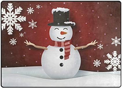 איש שלג של אלזה ופתק שלג אזור חג המולד אדום אדום רך ללא החלקה שטיח שטיח רחיצה לסלון חדר שינה 1 חתיכה 5x7 רגל