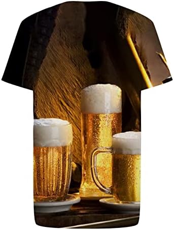חולצות לגברים קצר שרוולים חולצה אוקטוברפסט 3 ד בירה הדפסת עגול צוואר טיז סווטשירט סוודר חולצות חולצה למעלה