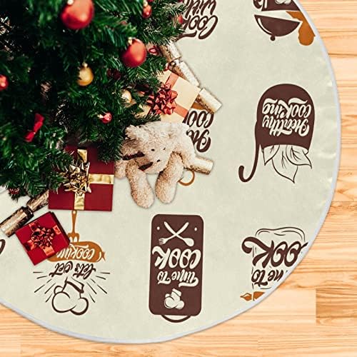 בישול Oarencol עם דפוס אהבה חצאית עץ חג המולד 36 אינץ 'מפלגת חג מפלגת עץ עץ קישוטי מחצלת