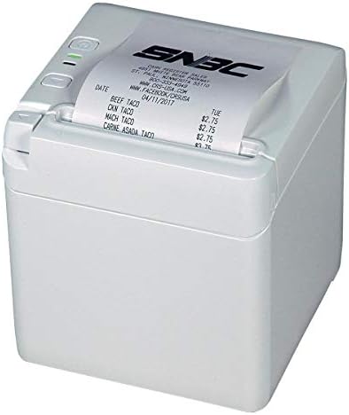 SNBC BTP -S80 מדפסת קבלה תרמית - סידורי/USB/Ethernet - יציאה נייר עליון או קדמי - 3 ממשקים - ארון לבן