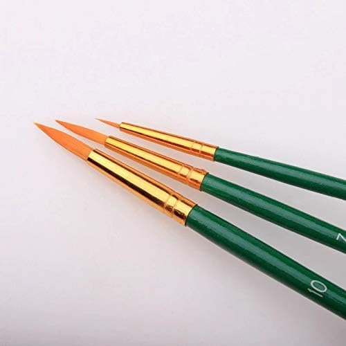 QJpaxl 3 יחידות צבע מברשות צבע קו עט עץ ניילון מברשות שיער