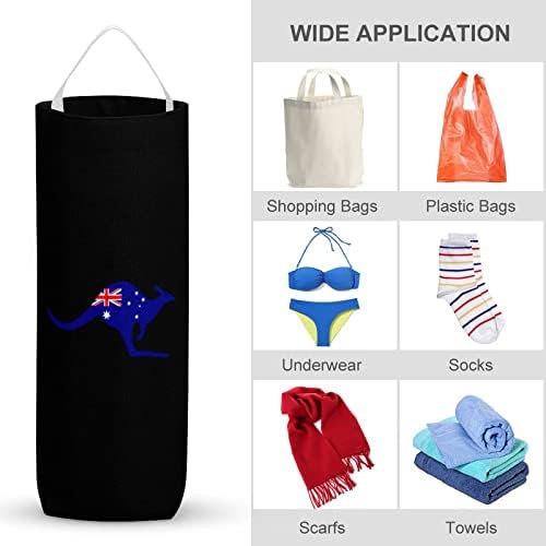 אוסטרלי קנגורו דגל מכולת תיק רחיץ ארגונית מכשירי עם תליית לולאה לאחסון קניות אשפה שקיות