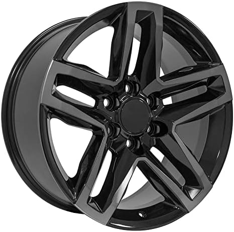 OE Wheels LLC 20 אינץ 'חישוקים מתאימים לשברולט סילברדו 1500 שביל בוס מכונה שחור גוון 20x9 חישוקים הולנדר 5911 צמיגי איירון סט