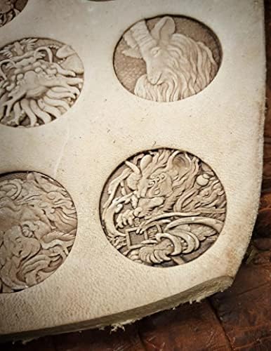תבניות חותמות מודפסות לחגורות עור קישוט מוצרים דפוס ערבי שושלת טאנג עיצוב ורדים עם אלמנטים של בעלי חיים -