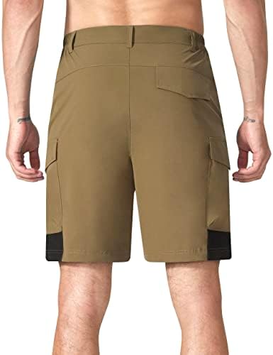 מכנסי טיול לטיולים של Ezrun מכנסיים קצרים מהיר גולף יבש מהיר של מכנסי נסיעה מזדמנים עם ריבוי כיס לעבודה בקיץ דיג קמפינג