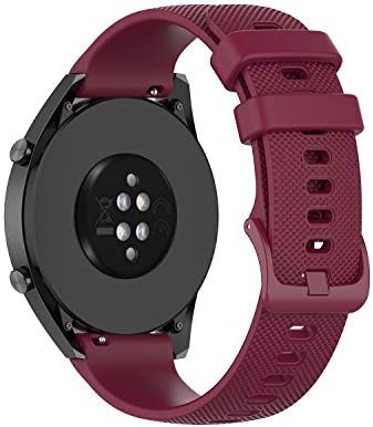 Huabao 22 ממ רצועת שעון תואמת ל- Umidigi Uwatch 3S, להקת החלפת סיליקון עבור Umidigi Uwatch 3S Watch Smart Watch