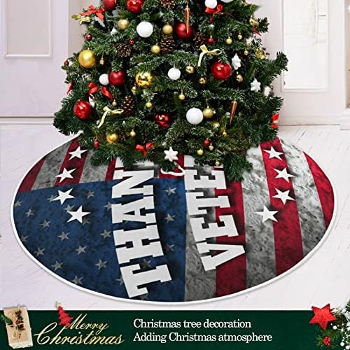 יום הוותיקים של Oarencol יום דגל אמריקאי חצאית עץ חג המולד 36 אינץ