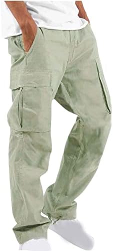 מכנסיים מטען לגברים טיולים מכנסיים אימון כושר רגוע טיולים מכנסיים מקרית ספורט מכנסיים עם כיסים