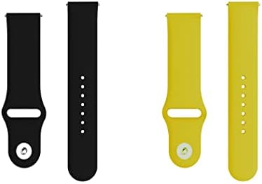 להקת שעון מהירה מהירה אחת תואמת ל- Huawei Watch GT3 Pro Titanium 46 ממ רצועת שעון סיליקון עם נעילת כפתורים, חבילה של 2