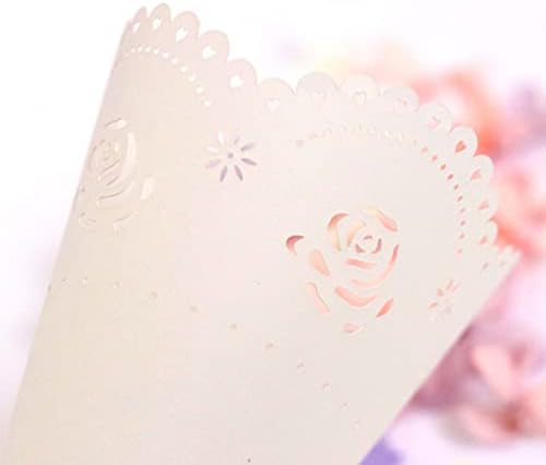 נייר פרחוני קונוס חרוט פרחים חלולים 20 יחסי נייר מחזיקי קונפטי נייר מלאכה נייר עלי כותרת של קונפטי חלול לאחסון מסיבות DIY לחתונה חרוט חרוט