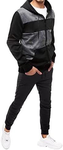 2 מחשב חליפות גברים בגד ספורט גברים בצבע חילול חילוק ז'קט עם שרוול ארוך שרוול ארוך מעיל רוכסן סופר רוכסן למעלה + חליפת מכנסיים