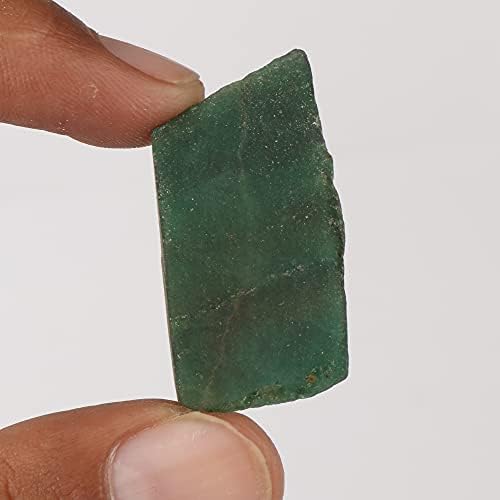 אבן ירקן אפריקאית ירוקה טבעית לריפוי, נפילה, אבן חן מונית 33.95 CT