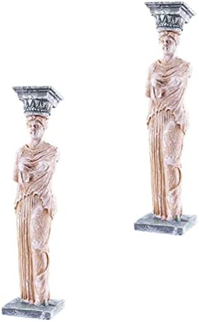 עיצוב פסל יווני בלאקו 2 יחידות אלת קישוטי אקווריום שרף אלת יוונית פסל מיכל דגים דה אלת פסל אקווריום נוף קישוט