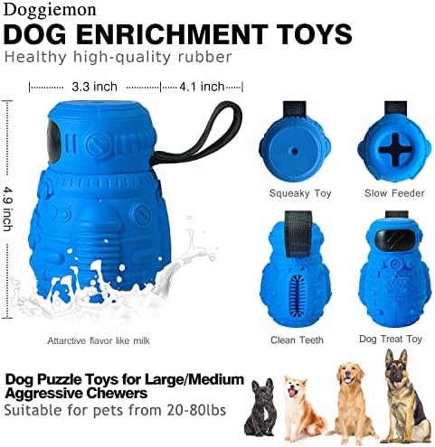 צעצועי פאזל לכלבים לחיכות אגרסיביות בינוניות גדולות צעצועים לכלבים אינטראקטיביים מטפלים בפיזור צעצועים לכלבים בלתי ניתנים להריסה עמידה עמידה