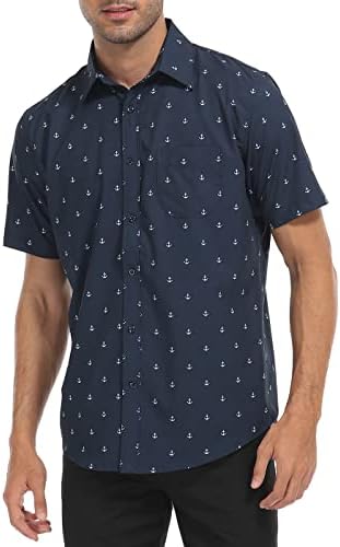 HDE Mens Mens Button Down Fort