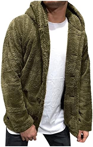 מעיל שרוול ארוך של Uofoco גברים מגניבים שנים חדשות בתוספת ז'קט בגודל פועל עם ברדס נוח רוכסן נפוח גרפי רופף