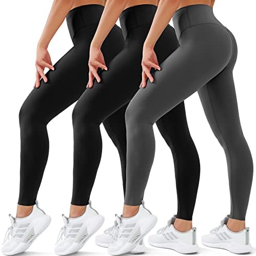 3 חותלות חבילות לנשים מותניים גבוהות ללא מבט לבקרת בטן מכנסי יוגה רכים אימון נשים אימון חותלות אתלטיות