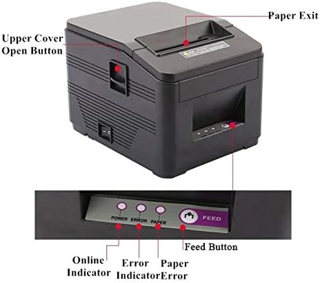 קבלת מדפסת מטבח קבלת מדפסת 160 ממ / שני גבוהה מהירות 80 ממ עבור סופרמרקט קופאית קטן ביל הנפקת מכונה + רשת יציאת