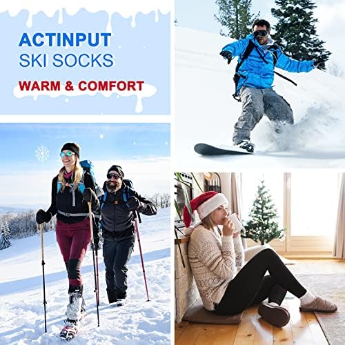 2/3 חבילה חורף סקי גרבי גברים נשים, סנובורד גרבי עבור סקי, חם תרמית הברך גבוהה גרבי עבור קר מזג אוויר
