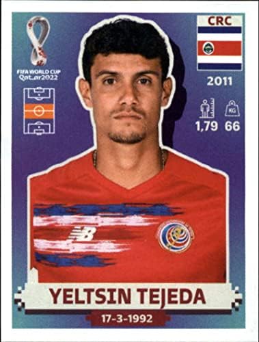 2022 גביע העולם של פאניני מדבקת קטאר CRC15 Yeltsin Tejeda Group E Costa RICA MINI מדבקה כרטיס מסחר