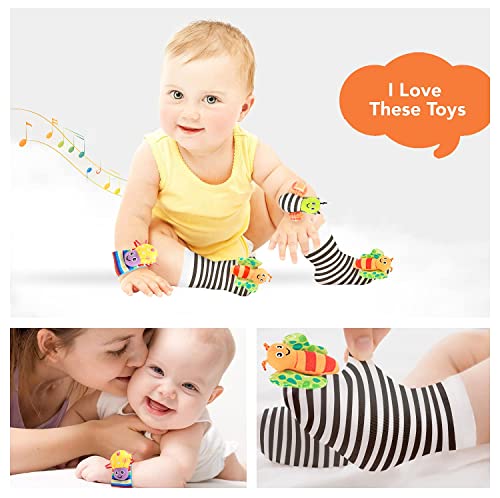 תינוק תינוק רעשן גרבי צעצועים, יד רעשנים ורגל מאתר עבור תינוק ילד או ילדה - חדש תינוק מתנת תינוק צעצועים