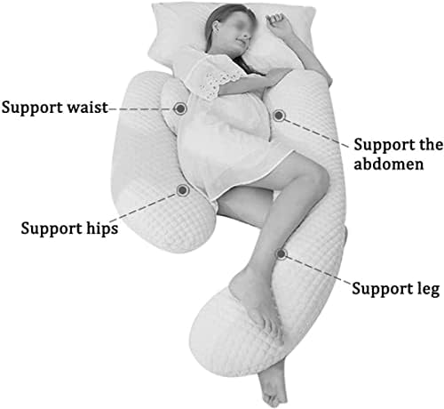 כרית הריון של Xaronf, כרית גוף מלאה של H -Shape ותמיכה בהריון - תמיכה בגב, ירכיים, רגליים, בטן לנשים בהריון