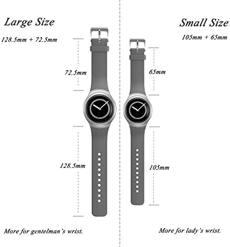 Ysang for Samsung Gear S2 SM-R720/R730 שעון החלפת רצועת רצועה אביזר קטן/גדול בגודל רך סיליקון רצועת כף היד Smartwatch Sport Fand for Samsung Galaxy Gear S2 SM-720/SM-730 Smartwatch
