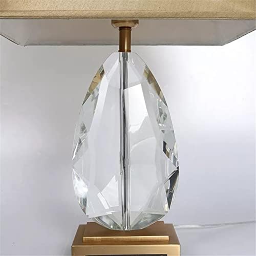 מנורת שולחן קריסטל PQKDY מנורת שינה מיטת מיטה מנורת שולחן גביש סלון סלון בית קישוט מנורה תאורת LED בסיס זהב