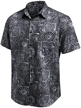 גברים קואופנדי גברים הוואי חולצה טרופית כפתור מטה שרוול קצר חולצה פרחונית וינטג '