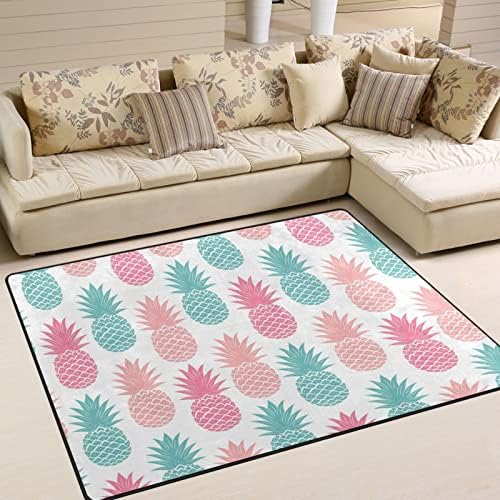 Baxiej שטיחים גדולים של אזור רך צבעוני אננס צבעוני משתלת שטיח פליימט לילדים חדר משחק חדר שינה 80 x 58 אינץ ', שטיח עיצוב ביתי