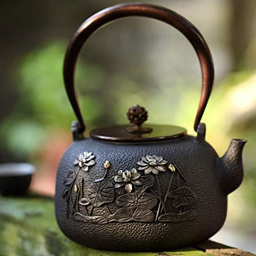 קומקום ברזל יצוק קומקום ברזל קומקום תה יצוק תה קומקום קומקום Kung Fu SET SET בעבודת יד בברזל ישן מוזהב, LSXYSP, ברזל יצוק, 22x14x9 סמ