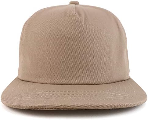 חנות הלבשה אופנתית מישור לא מובנה 5 פאנל שטר שטוח שוט סנאפבק כובע בייסבול