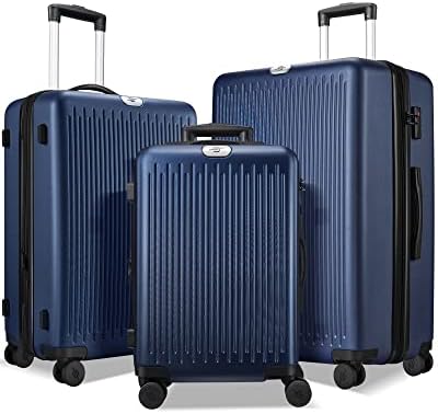 ערכות מזוודות 3 חלקים מזוודת נסיעות ניתנת להרחבה עם גלגלי ספינר כפולים ומנעול צא