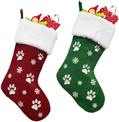 גרבי חג המולד תיק מתנה - 17.7 אינץ גרביים מטושטשים תיקים תלויים לחג המולד גרבי טופר חתול חג המולד חמוד גרבי חג המולד עיצוב