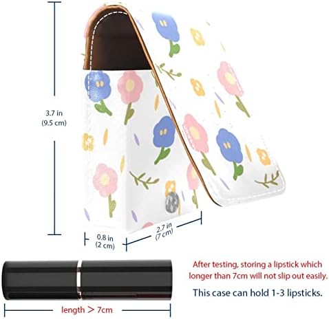 אוריואקאן שפתון מקרה עם מראה חמוד נייד איפור תיק קוסמטי פאוץ, יפה אביב פרח קוואי