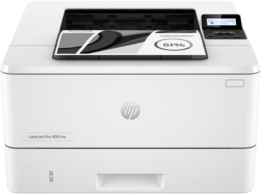 מדפסת שחורה ולבנה 4001 עם תכונות משרד חכם