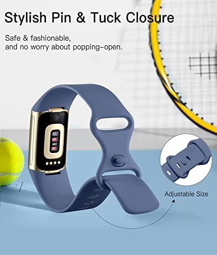 להקת ספורט מלדן תואמת את Fitbit Charge 5 להקות לנשים וגברים, רצועת צמיד רכה וצמד רך ועמיד למים לרצועת צמיד עבור Fitbit מטען 5 אביזרי גשש כושר, 3 חבילות
