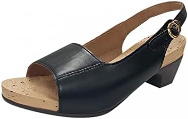 נעלי טריז של Aayomet לנשים סנדלים, סנדלים נשים וינטג 'נעלי עקב נעליים נוחות סנדלים עקבים פתוחים רצועת קרסול