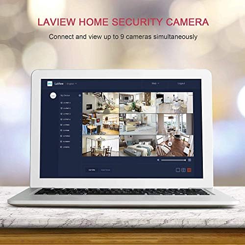 Laview גלגל תמונה כדי להתקרב במצלמת אבטחת וידאו בחוץ, מצלמת אבטחה ביתית 1080p, מצלמה חיצונית אטומה למים, מצלמת WiFi עם גילוי אנושי AI, אודיו דו כיווני, ראיית לילה, עובדת עם