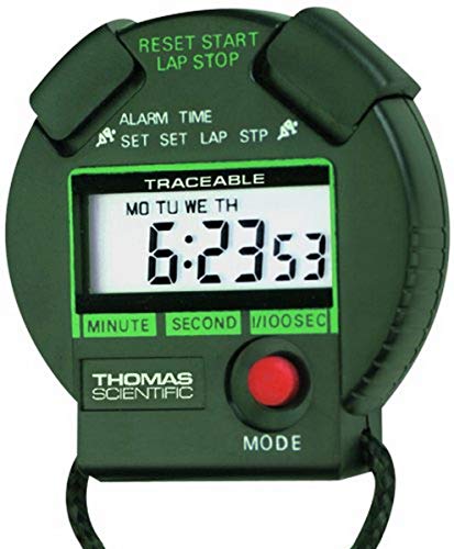THOMAS 1044 ABS ABS Plastic Shorsorse Workhorse LCD Digital Stopwatch, 0.01 אחוז דיוק, 2-3/8 קוטר x 5/8 עומק