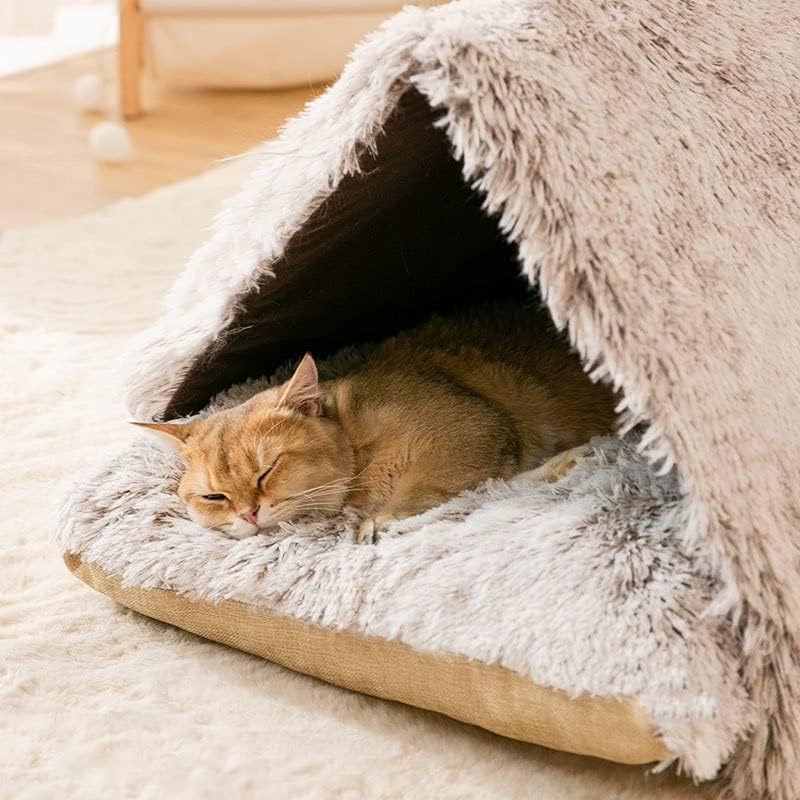 סלאטיום מעובה חתול קן סגור ארבע עונות אוניברסלי לחיות מחמד קן חתולי ערסל חתולי עץ בית חתולי אוהל