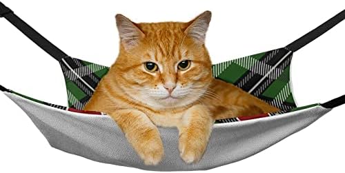 חתול מיטת אהבה ירוק משובץ לחיות מחמד כלוב ערסל לנשימה תליית מיטת חתלתול גור ארנב החמוס 16.9& 34; איקס13