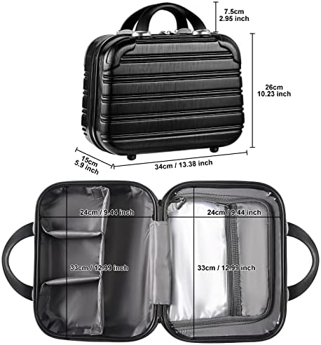 סט מזוודות פייבול 2 יחידות מזוודה מחשב + שרירי בטן לשאת על מזוודות עם גלגל ספינר