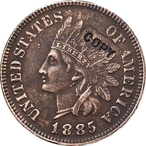 1885 סנטי ראש הודי מטבעות מטבעות מתנות אוסף