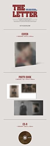 קים ג'ה הוואן - אלבום האותיות+היתרונות מוגבלים לפני הזמנה+ספר אלקטרוני של Bolsvos K -Pop, מדבקת Bolsvos 1ea עבור Toploader, Photocards
