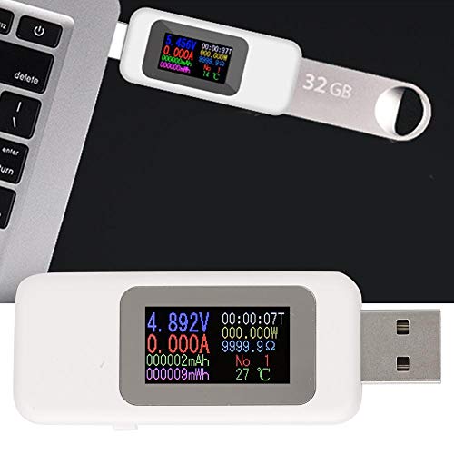 Tester USB, DC4-30V גלאי מטען גלאי LCD תצוגה דיגיטלית מתח מתח מתח מתח מתח USB יחידת USB תמיכה בטעינה מהירה 2.0 ו- 3.0