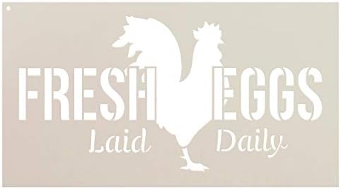ביצים טריות-עוף-מילה אמנות סטנסיל-סטקל1997 - על ידי סטודיו12 …